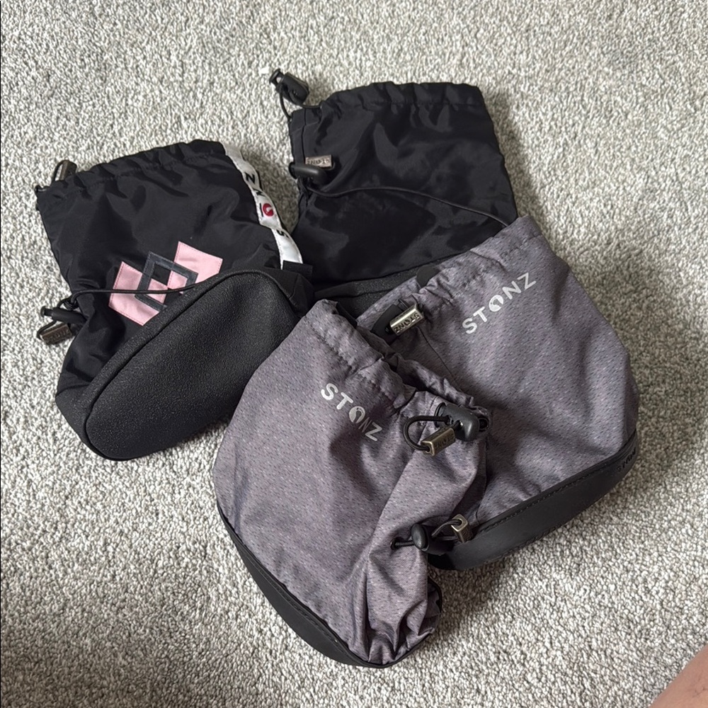 Stonz Black and Gray Baby Booties 2 pairs